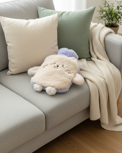 Beige Wärmflasche Kuscheltiere - kuschelig warm - Ansicht 1