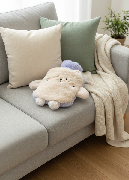 Beige Wärmflasche Kuscheltiere - kuschelig warm - Ansicht 1