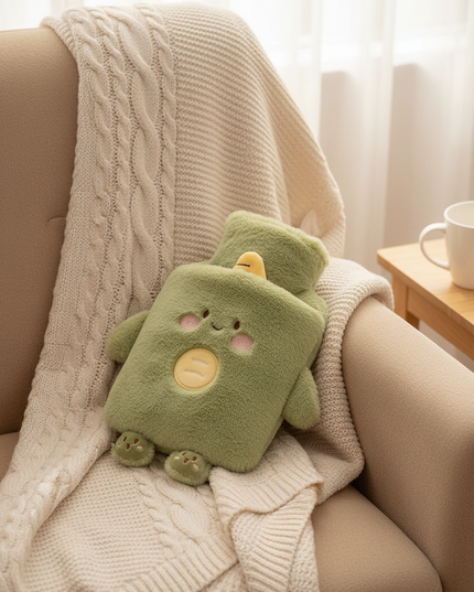 Grüne Wärmflasche Kuscheltiere - kuschelig warm - Ansicht 1
