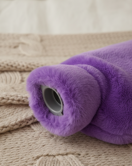 Flauschige Lila Wärmflaschen - kuschelig durch kalte Tage - Ansicht 4