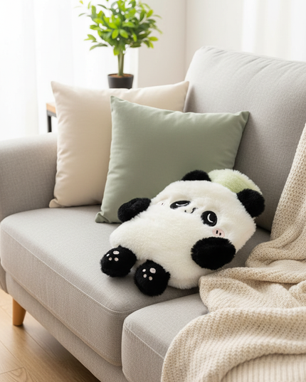Stofftier mit Wärmflasche - kuscheliger Panda - Ansicht 1