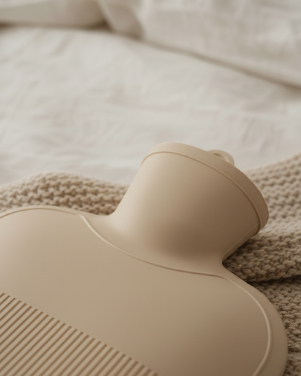 Wärmflasche mit Bezug in Beige - kuschelig warm - Ansicht 4