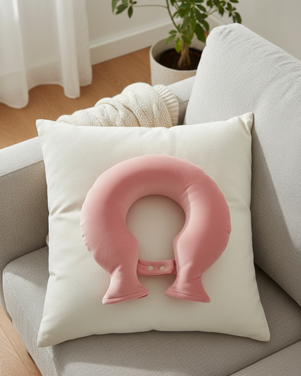 Wärmflasche mit Bezug in Rosa - kuschelig für Nacken - Ansicht 2
