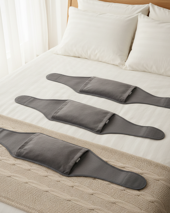 Grauer Wärmflaschengürtel - 3er-Set für Sofa und Bett - Ansicht 1