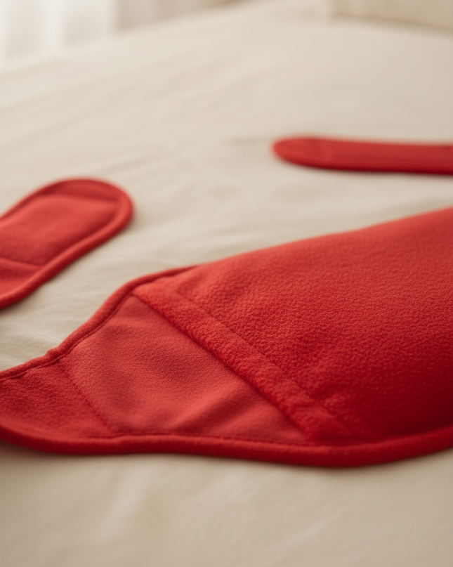 Roter Wärmflaschengürtel - wärmt Hüfte und Rücken - Ansicht 4